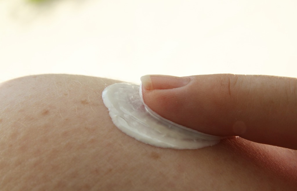 applying cream